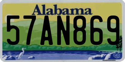 AL license plate 57AN869
