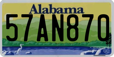 AL license plate 57AN870