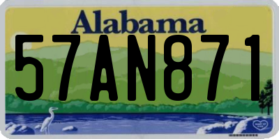 AL license plate 57AN871