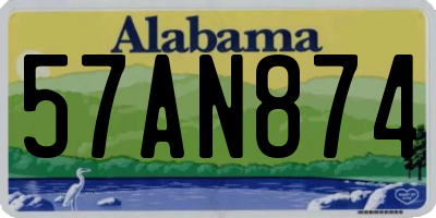 AL license plate 57AN874