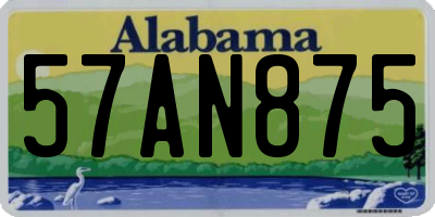 AL license plate 57AN875
