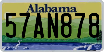 AL license plate 57AN878