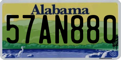 AL license plate 57AN880