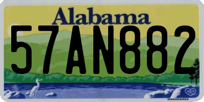 AL license plate 57AN882