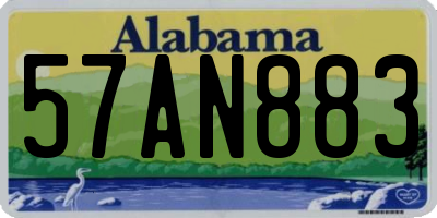 AL license plate 57AN883