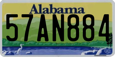 AL license plate 57AN884
