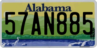AL license plate 57AN885