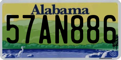 AL license plate 57AN886
