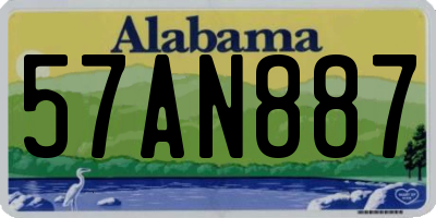 AL license plate 57AN887