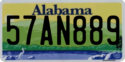 AL license plate 57AN889