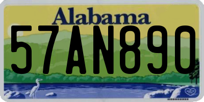 AL license plate 57AN890