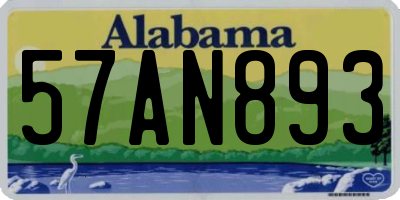 AL license plate 57AN893