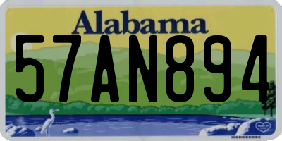 AL license plate 57AN894