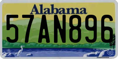 AL license plate 57AN896