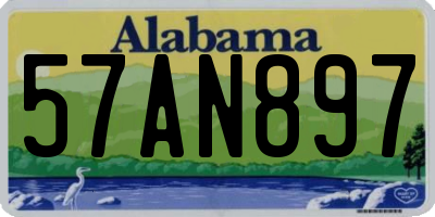 AL license plate 57AN897
