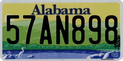 AL license plate 57AN898