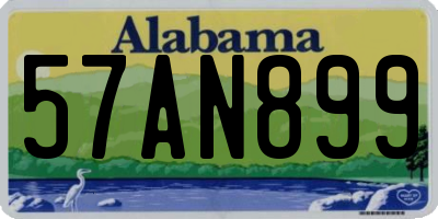AL license plate 57AN899
