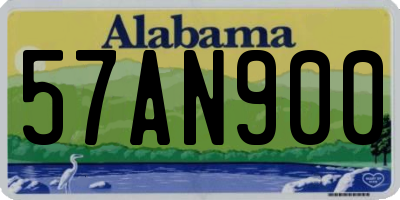 AL license plate 57AN900