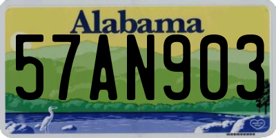 AL license plate 57AN903