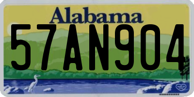 AL license plate 57AN904