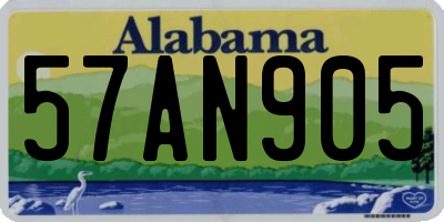 AL license plate 57AN905