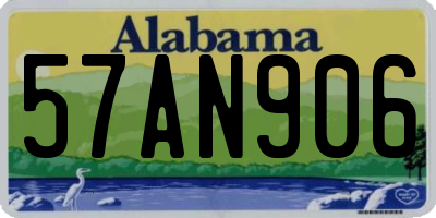 AL license plate 57AN906