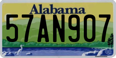 AL license plate 57AN907