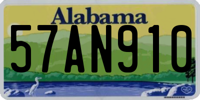 AL license plate 57AN910