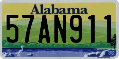 AL license plate 57AN911