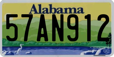 AL license plate 57AN912