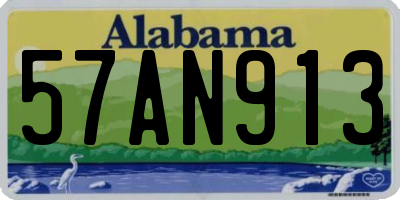 AL license plate 57AN913