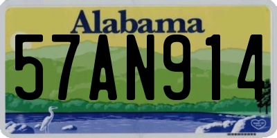 AL license plate 57AN914