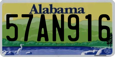 AL license plate 57AN916