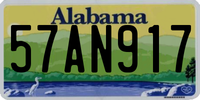 AL license plate 57AN917