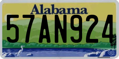 AL license plate 57AN924