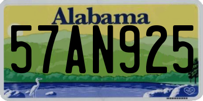 AL license plate 57AN925