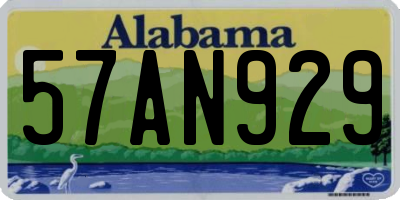 AL license plate 57AN929