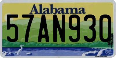 AL license plate 57AN930