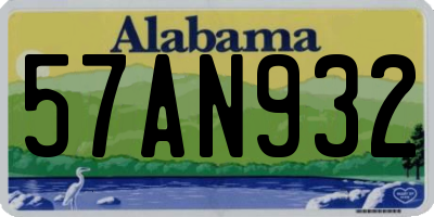 AL license plate 57AN932