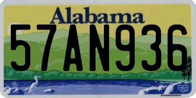 AL license plate 57AN936