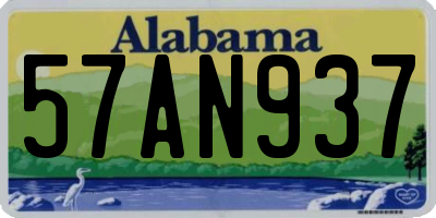 AL license plate 57AN937