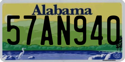 AL license plate 57AN940