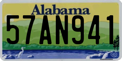 AL license plate 57AN941