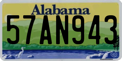 AL license plate 57AN943