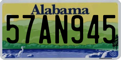 AL license plate 57AN945