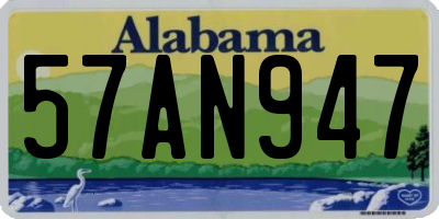 AL license plate 57AN947