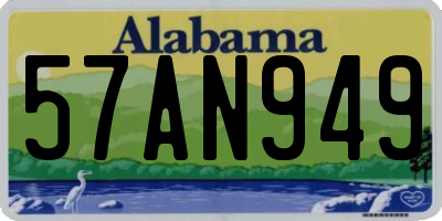 AL license plate 57AN949