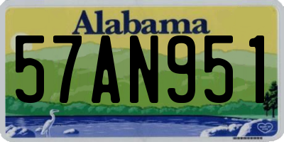 AL license plate 57AN951