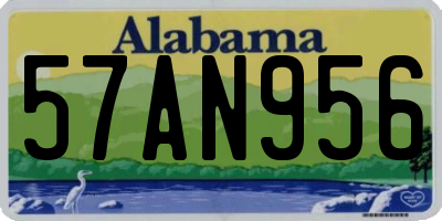 AL license plate 57AN956