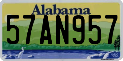 AL license plate 57AN957